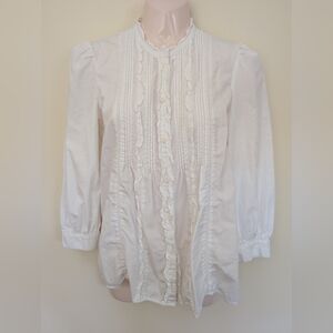French Connection Cotton Button Down Shirt 0 XS
